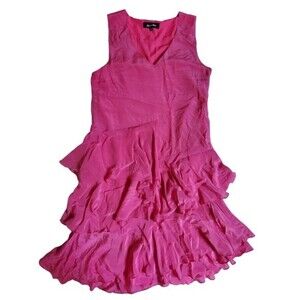 Alex + Alex pink sleeveless silk cocktail dress sz M